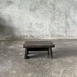 Small stool, side stool in old teak, footrest
