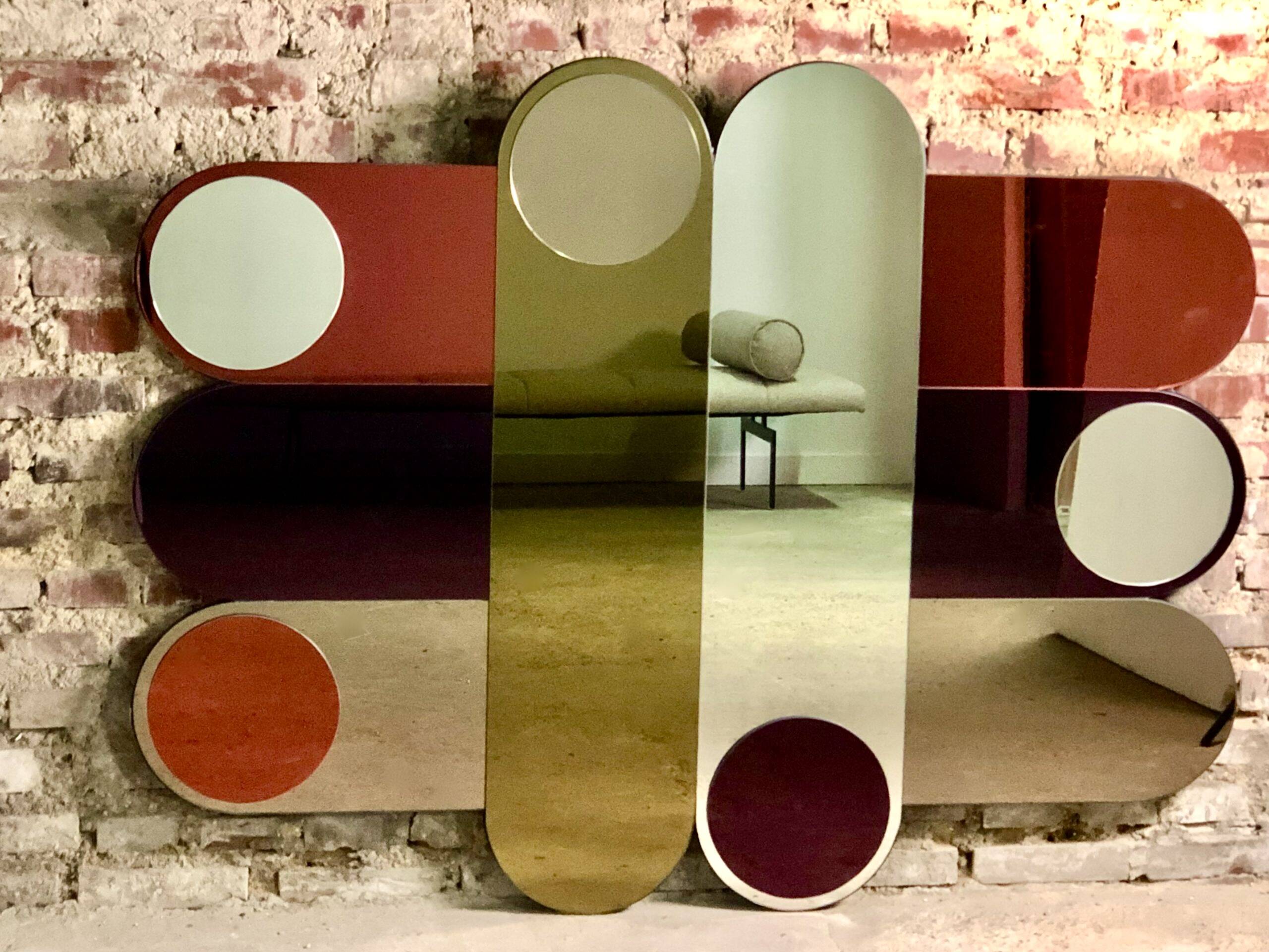 Smoked glass circus mirror 1994's