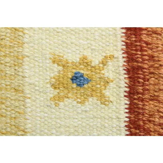 1970s Vintage Turkish Oushak Handmade Wool Cotton Beige Runner Rug 73x289