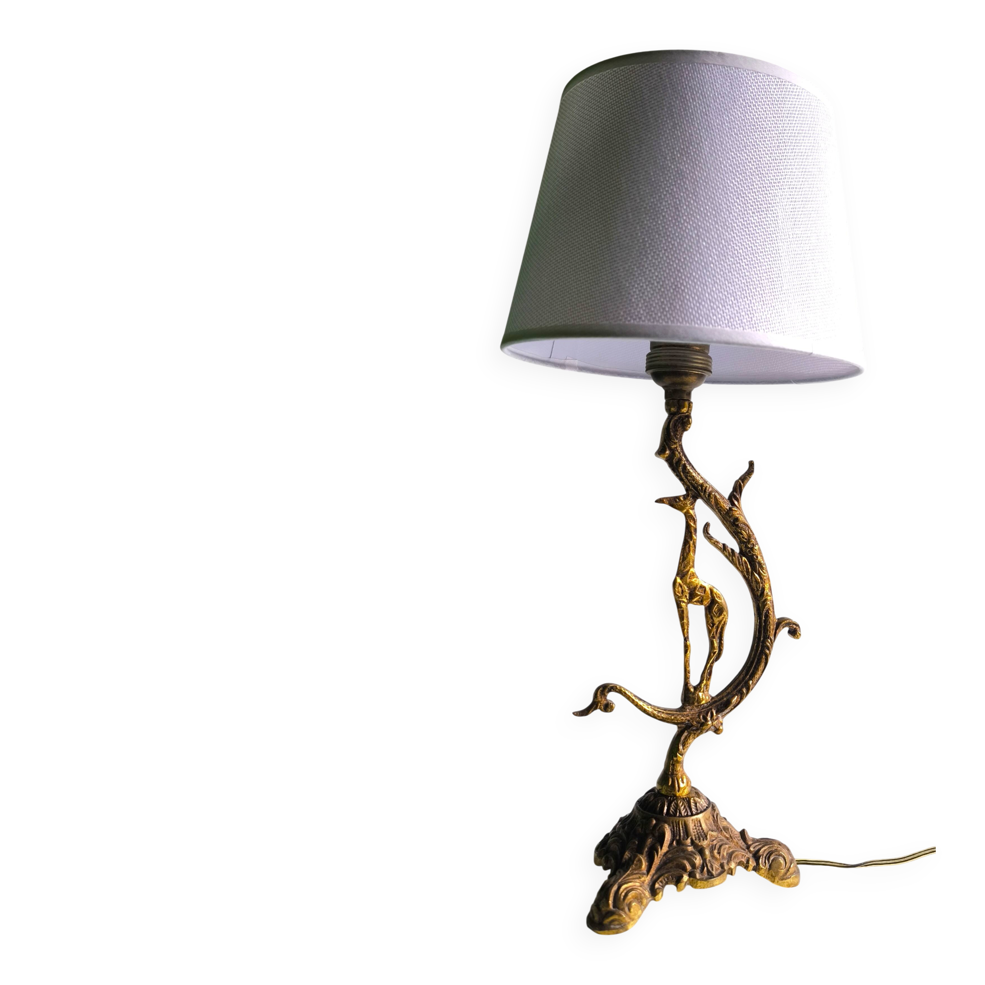 Naturalist Art Nouveau lamp from the early 20th century.