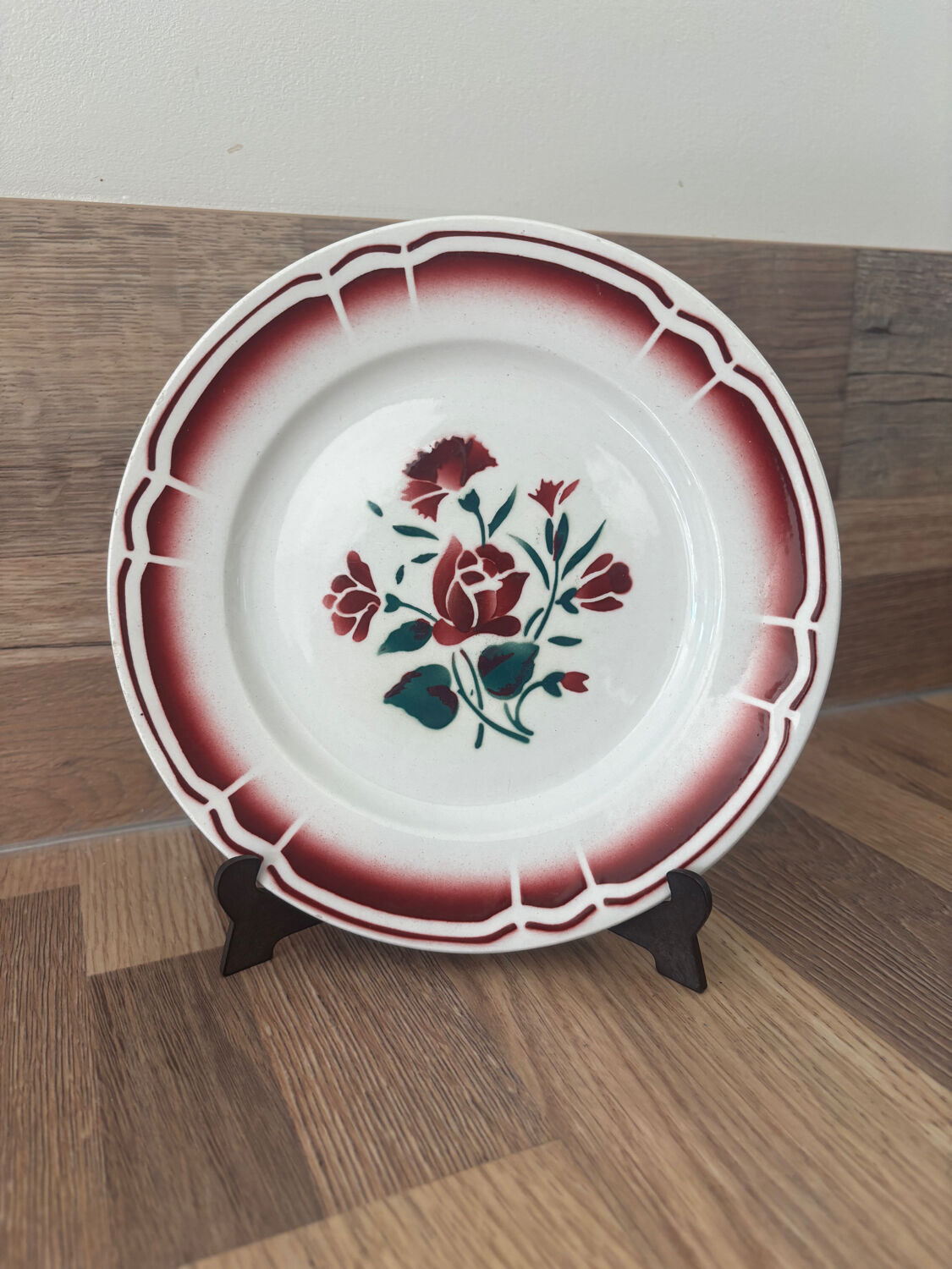 Vintage set of 5 Badonviller Luneville plates and others