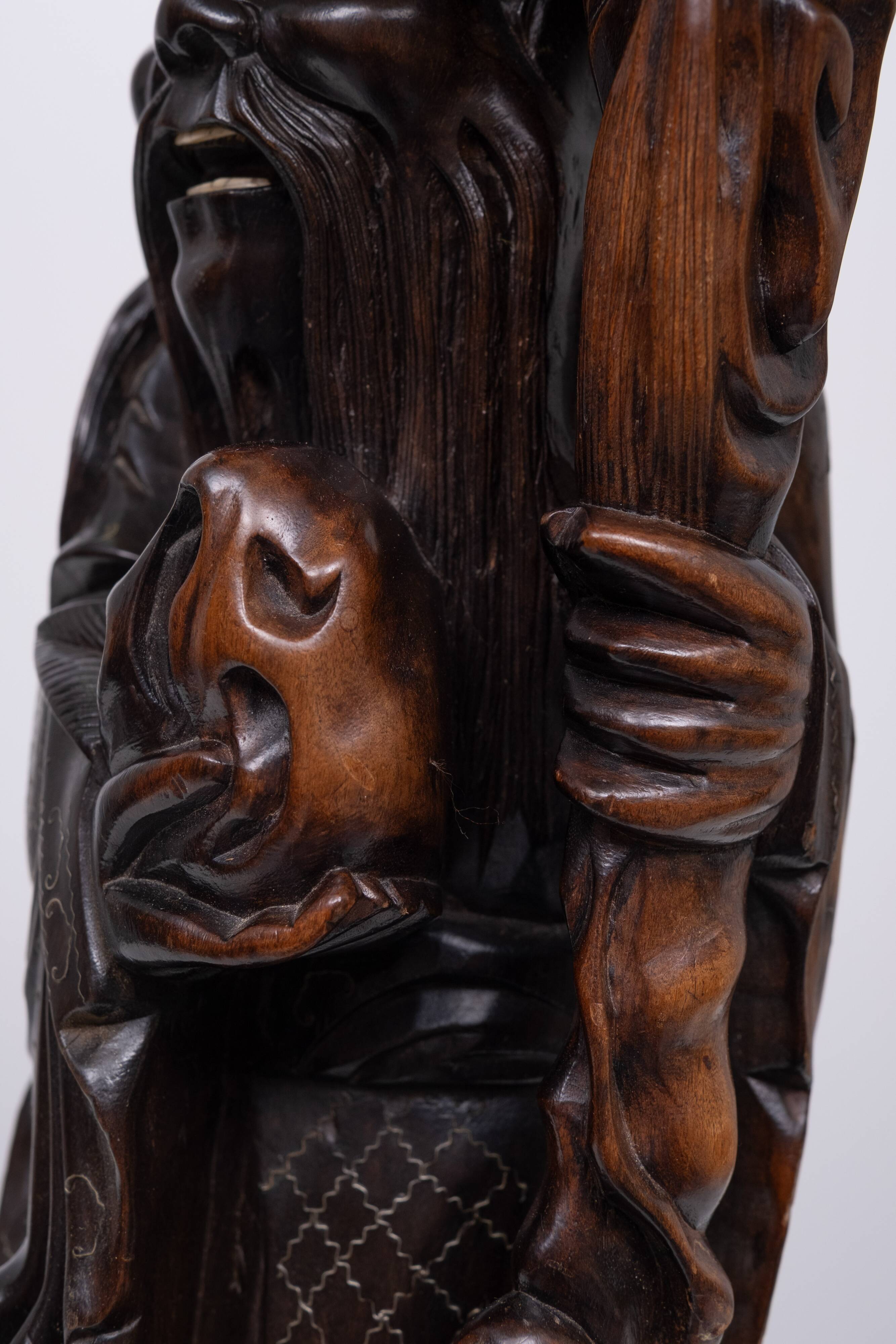 Table lamp Rosewood - Shoulao - God of Longevity Prosperety - China