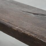 Antique English early 19th century hall bench made of oak
