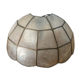 Mother-of-pearl and tin wall lamp