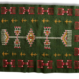 Tapis kilim berbère vert, 100x60