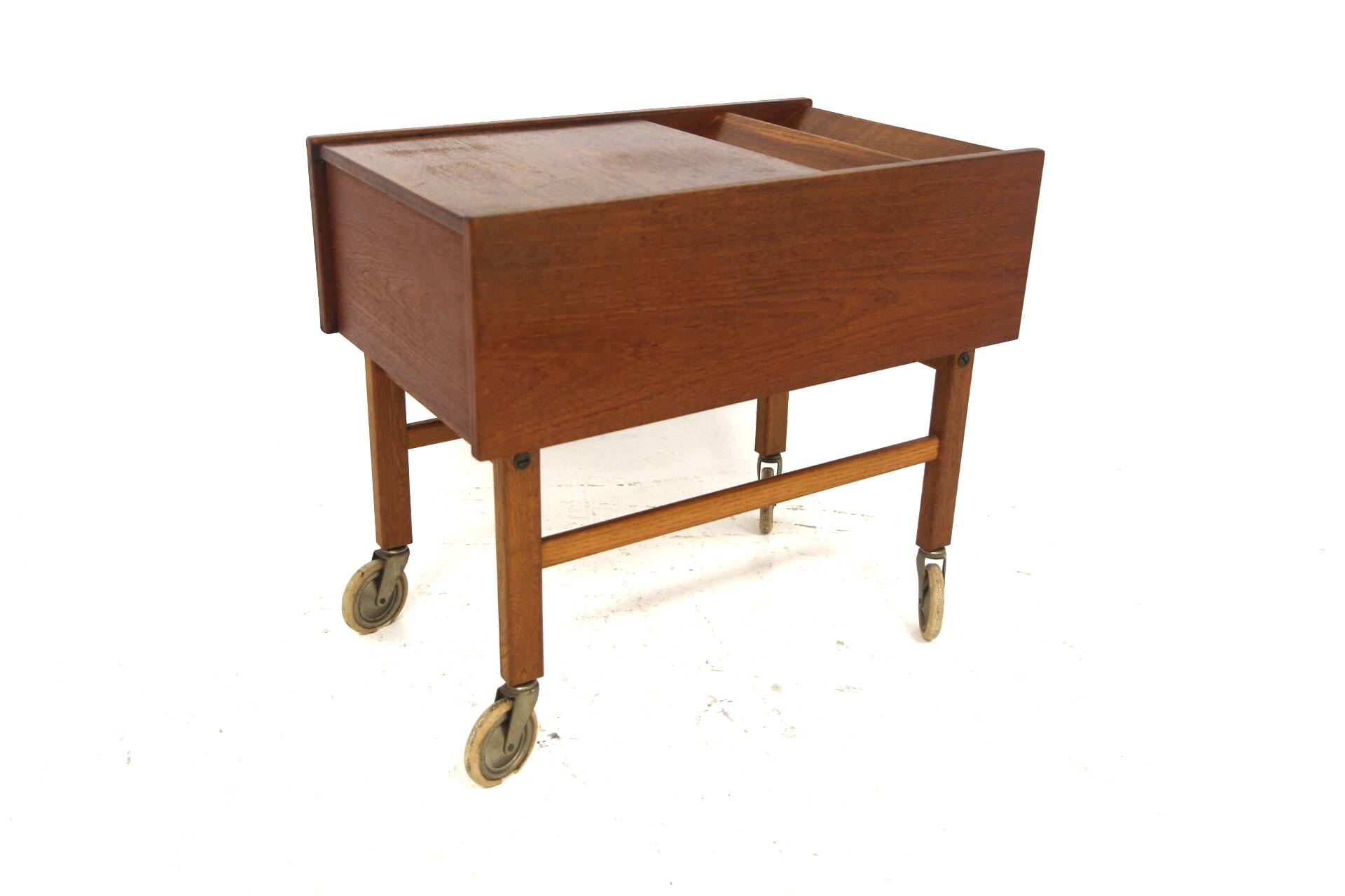 Teak and metal magazine rack, Sweden, 1960