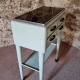 Table d'instruments médicaux en métal et verre, années 1960