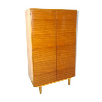 Armoire vintage en placage avec étagères
