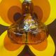 Amber orange Limburg glass pendant light from the 70s