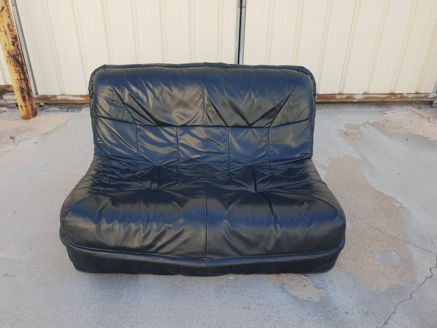 2 seater leather sofa 1970