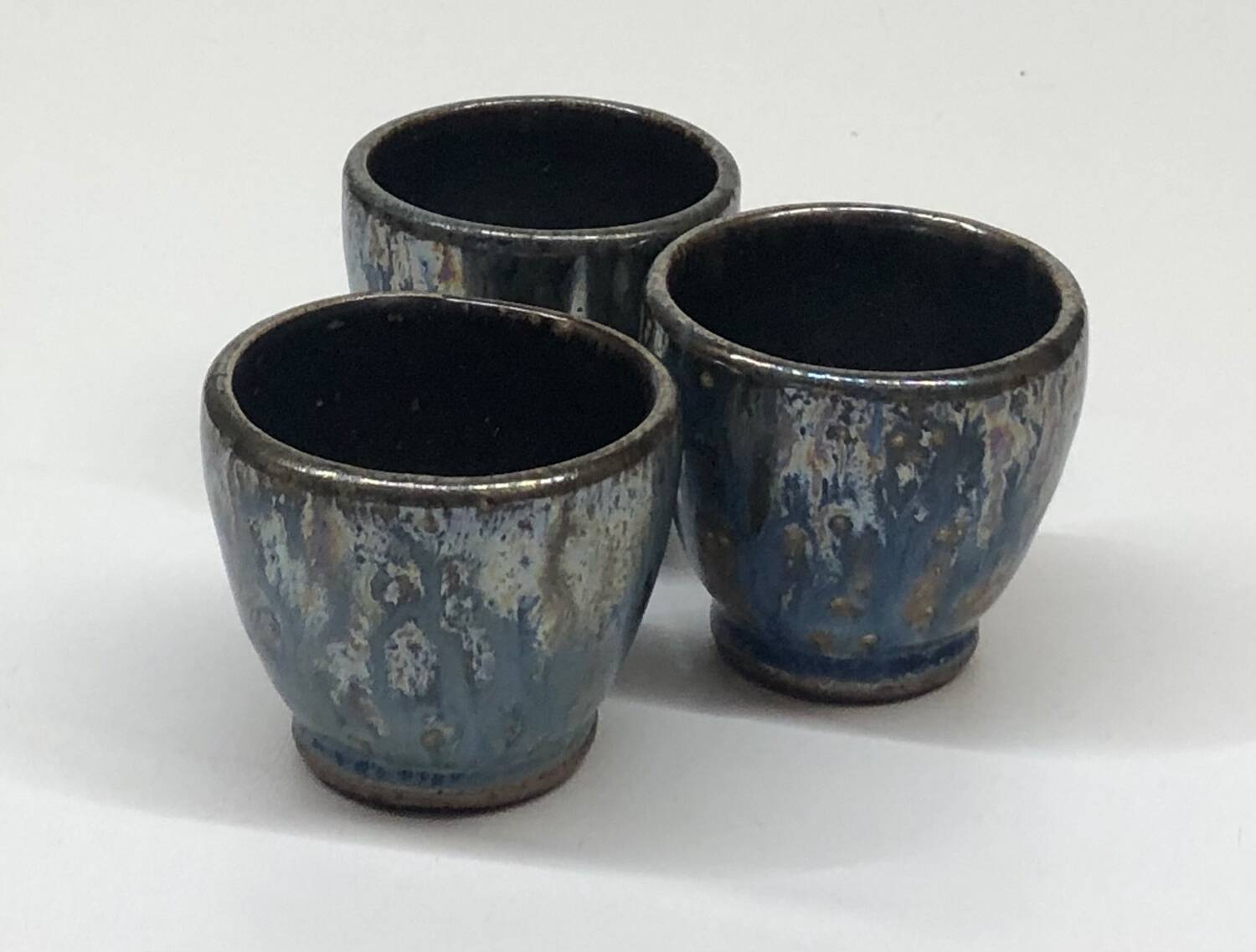 3 stoneware bowls, salted and flamed by Marcellus Aubry