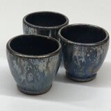 3 stoneware bowls, salted and flamed by Marcellus Aubry