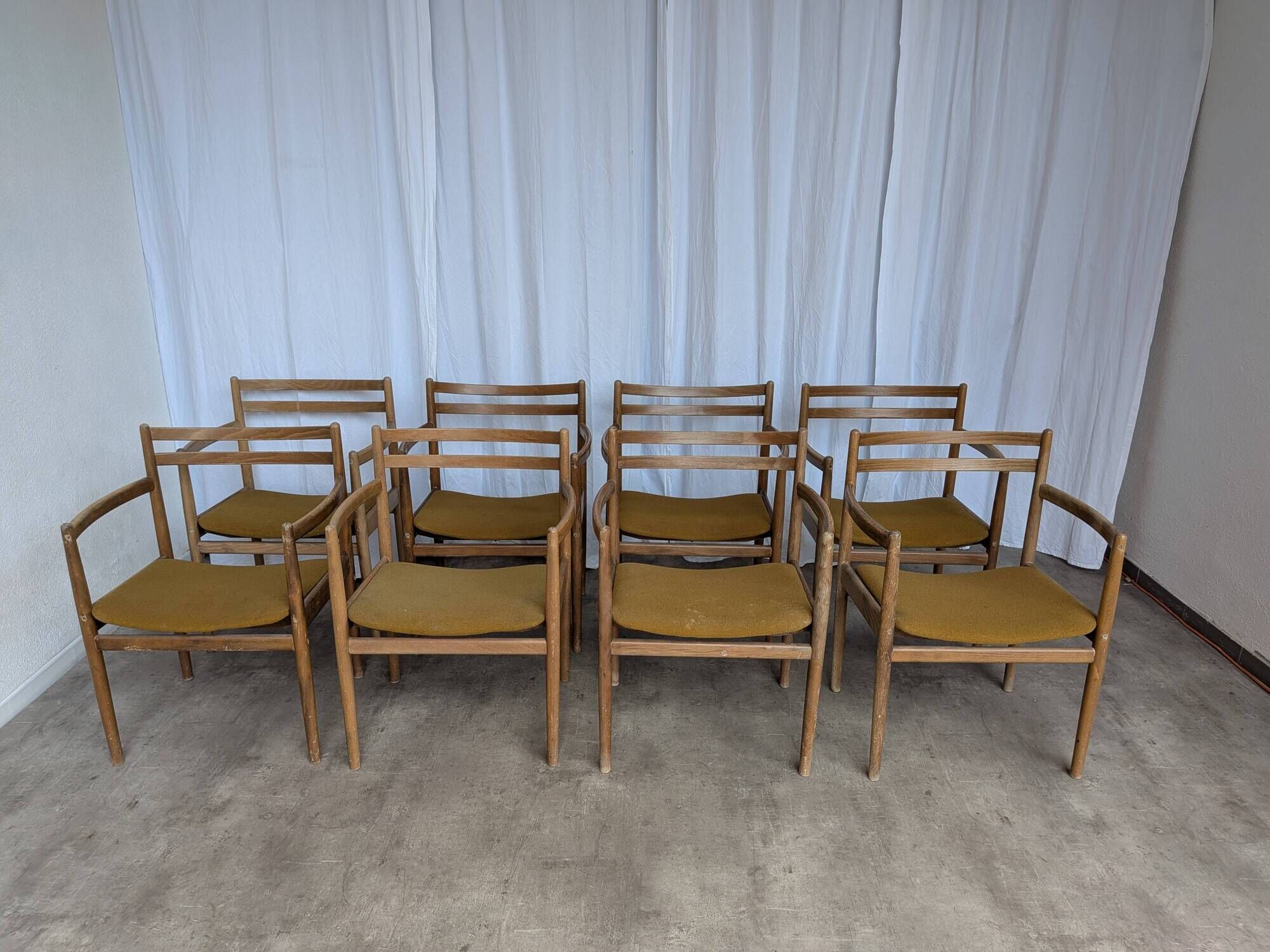 Set of 8 STOL Kamnik Armchairs / Yugoslav Mid Century Vintage Dining Chair