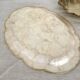 Dish in mother-of-pearl and brass