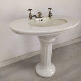 Porcelain sink washbasin on foot