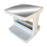 Table d'appoint Vintage sur roulettes avec rangement, édition Flair 1970s