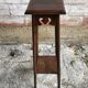 Sellette sculptée bois pieds compas vintage