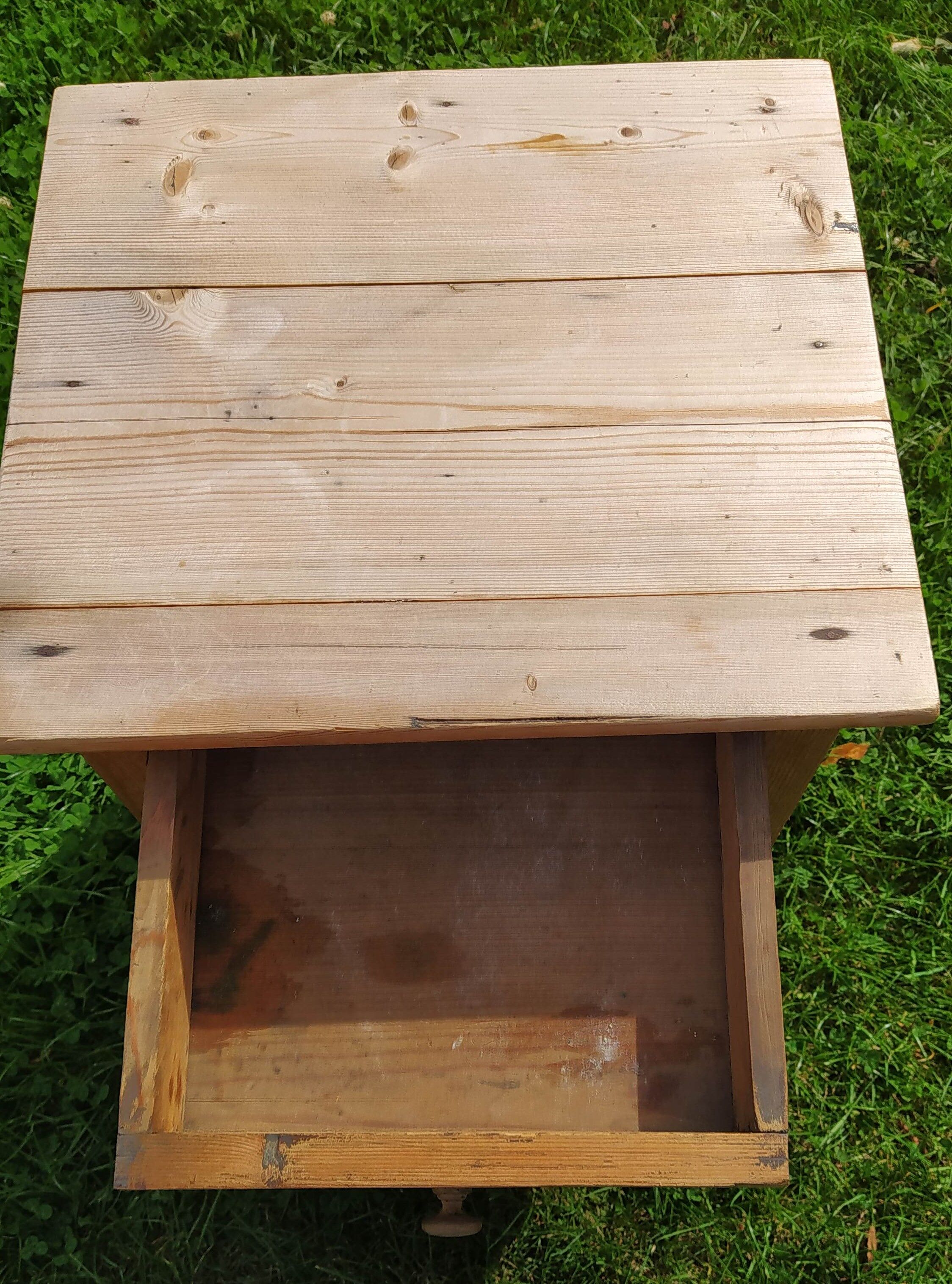 Old wooden nightstand