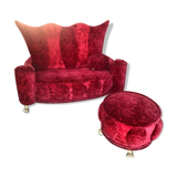 2-seater bretz lucky sofa with matching pouf