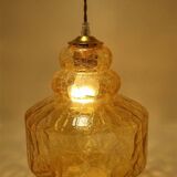 Amber glass pendant light