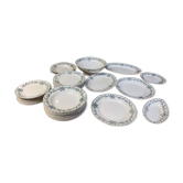 Table service in Emile Bourgeois earthenware, XIXth