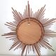 Vintage sun mirror - rattan / wicker - 1970