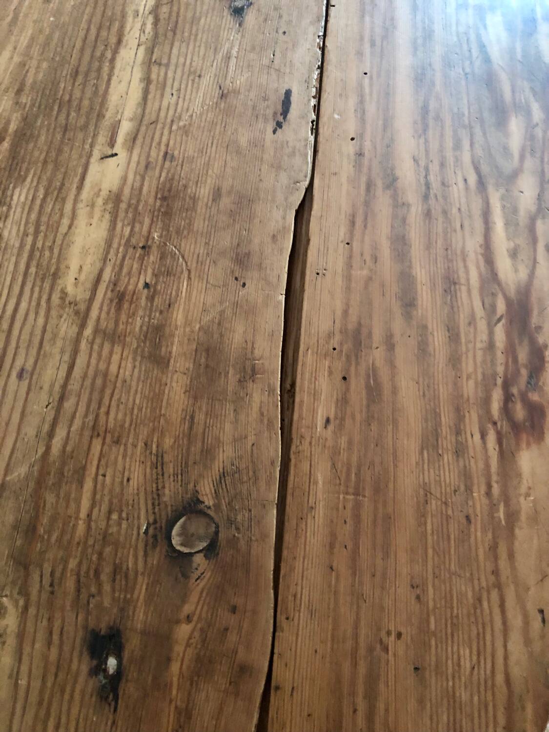 Antique round wooden table