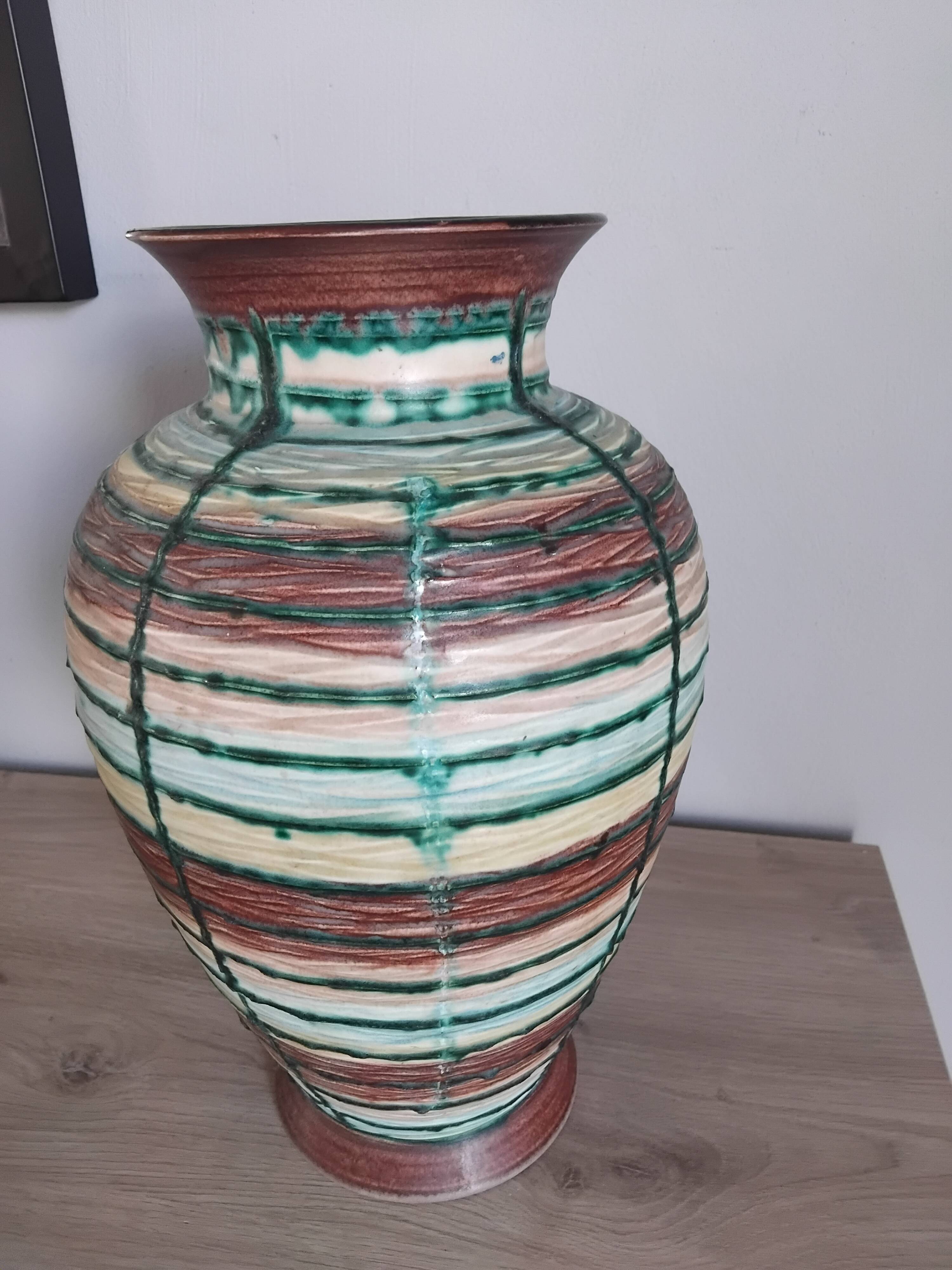 Vintage ceramic vase WEST GERMANY from the 50s 60s.