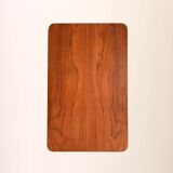 Scandinavian vintage teak nightstand with slatted shelf