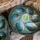 Set of 2 Saint Clément oyster plates in slip