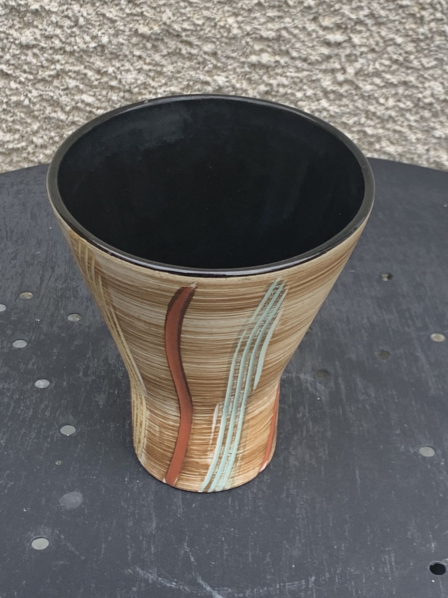 Vase en céramique émaillée hohr made in germany numéroté design et vintage