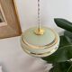 Suspension in green granite glass with gold edging - 4 copies in stock