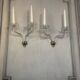 Pair of cut crystal wall sconces in the style of Maydwell and Windle, England, 18th century.
