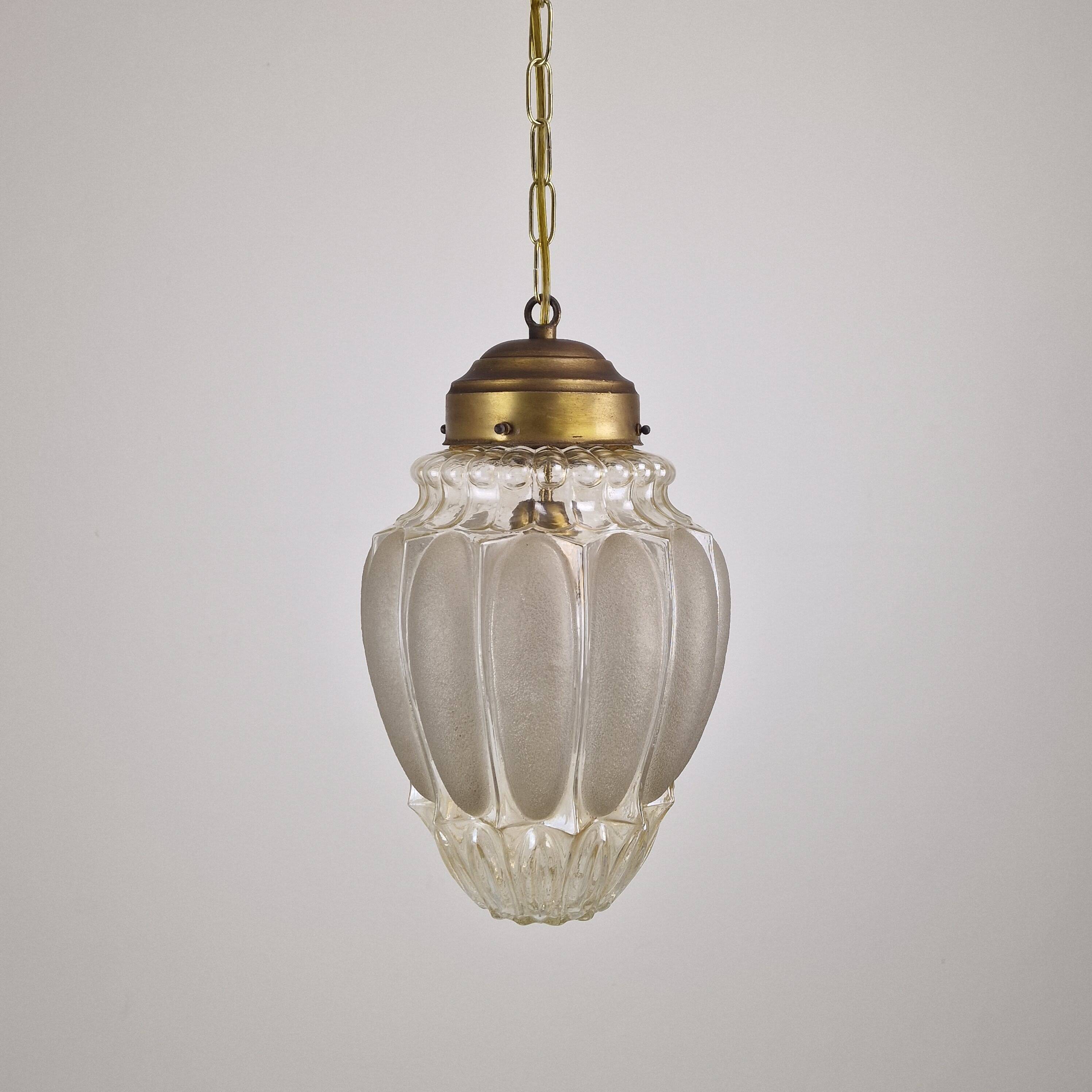 Italian Mazzega Murano Glass Pendant Lamp, 1970s