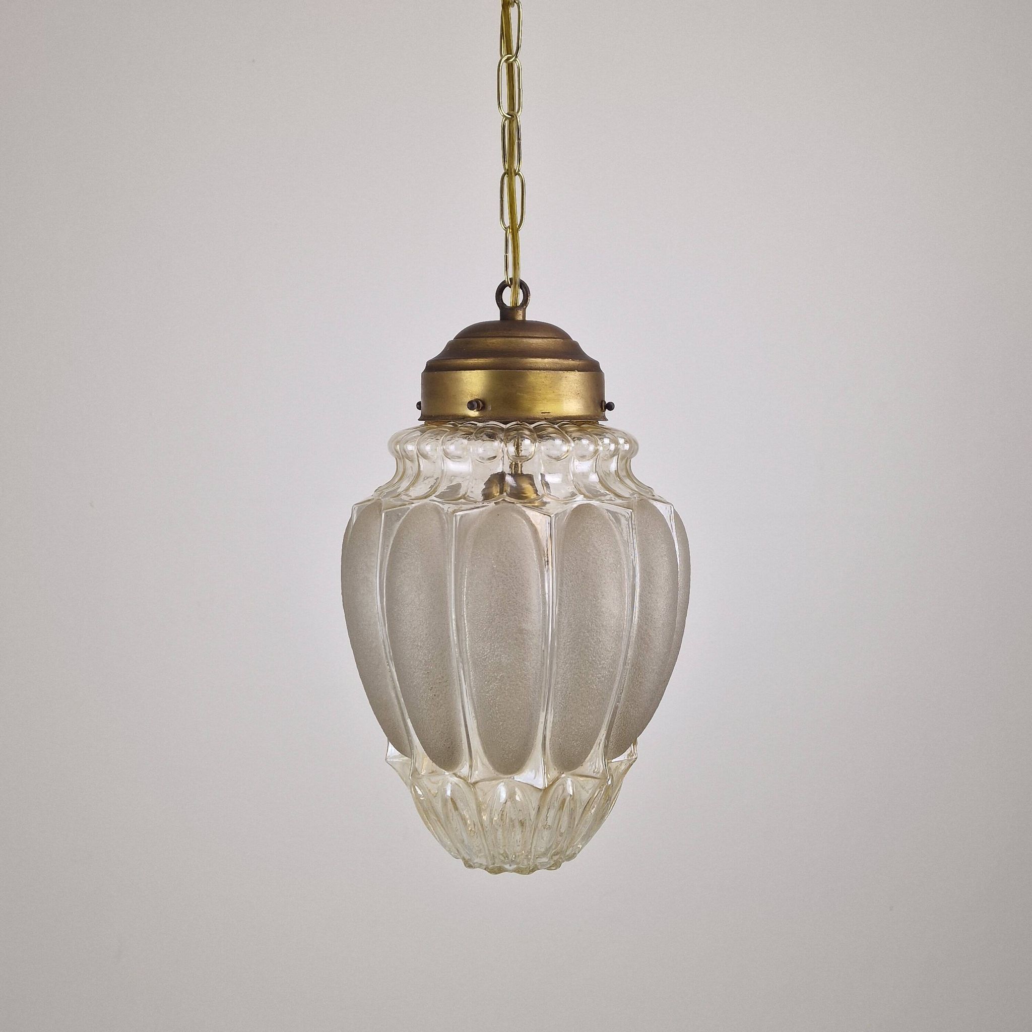 Italian Mazzega Murano Glass Pendant Lamp, 1970s