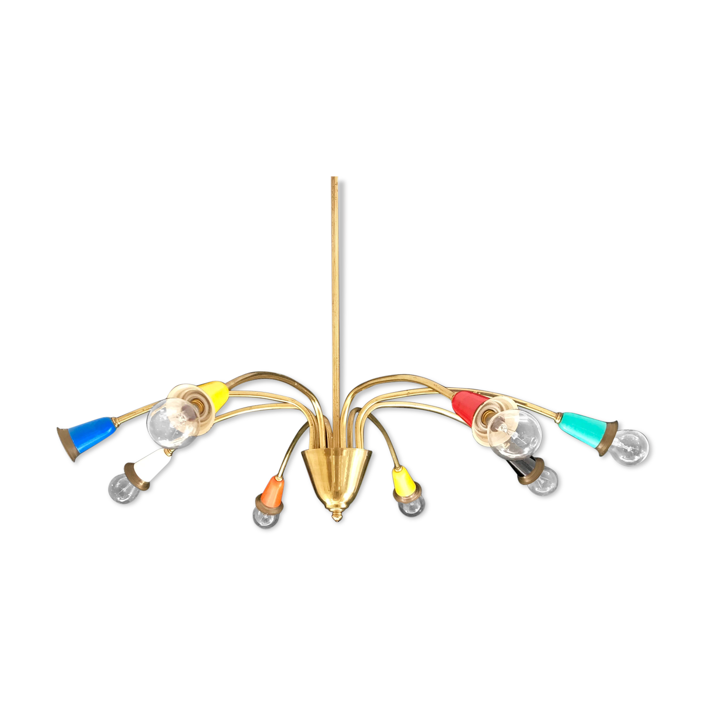 Multicolored Space Age chandelier 1950