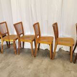 Vintage STOL Kamnik Wooden Dining Chair: 1960s Yugoslavia Bistro Style