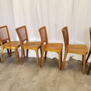 Vintage STOL Kamnik Wooden Dining Chair: 1960s Yugoslavia Bistro Style