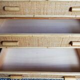 Rattan chest of drawers and woven wicker