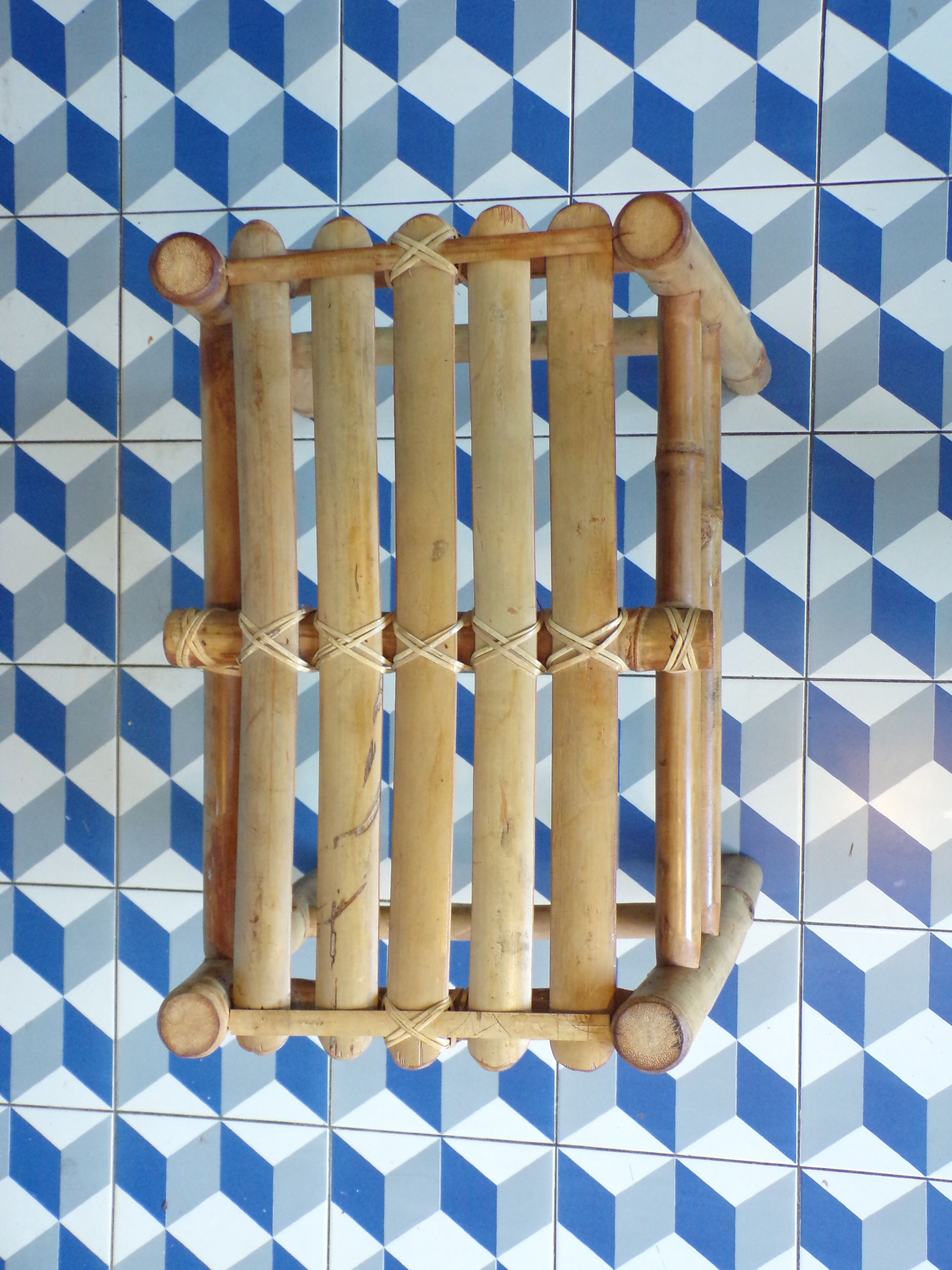 Vintage bamboo stool