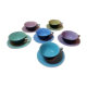 6 cups and under cups in vintage ceramic 60'S