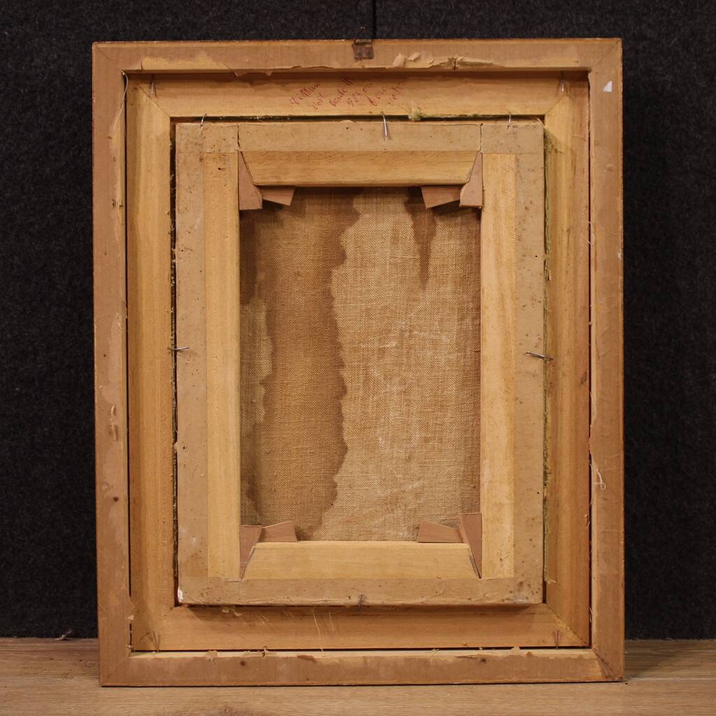 Antique Italian painting Christ with angels from the 17th century