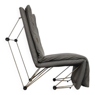 Postmodern Geometric Lounge Chair, 1980s