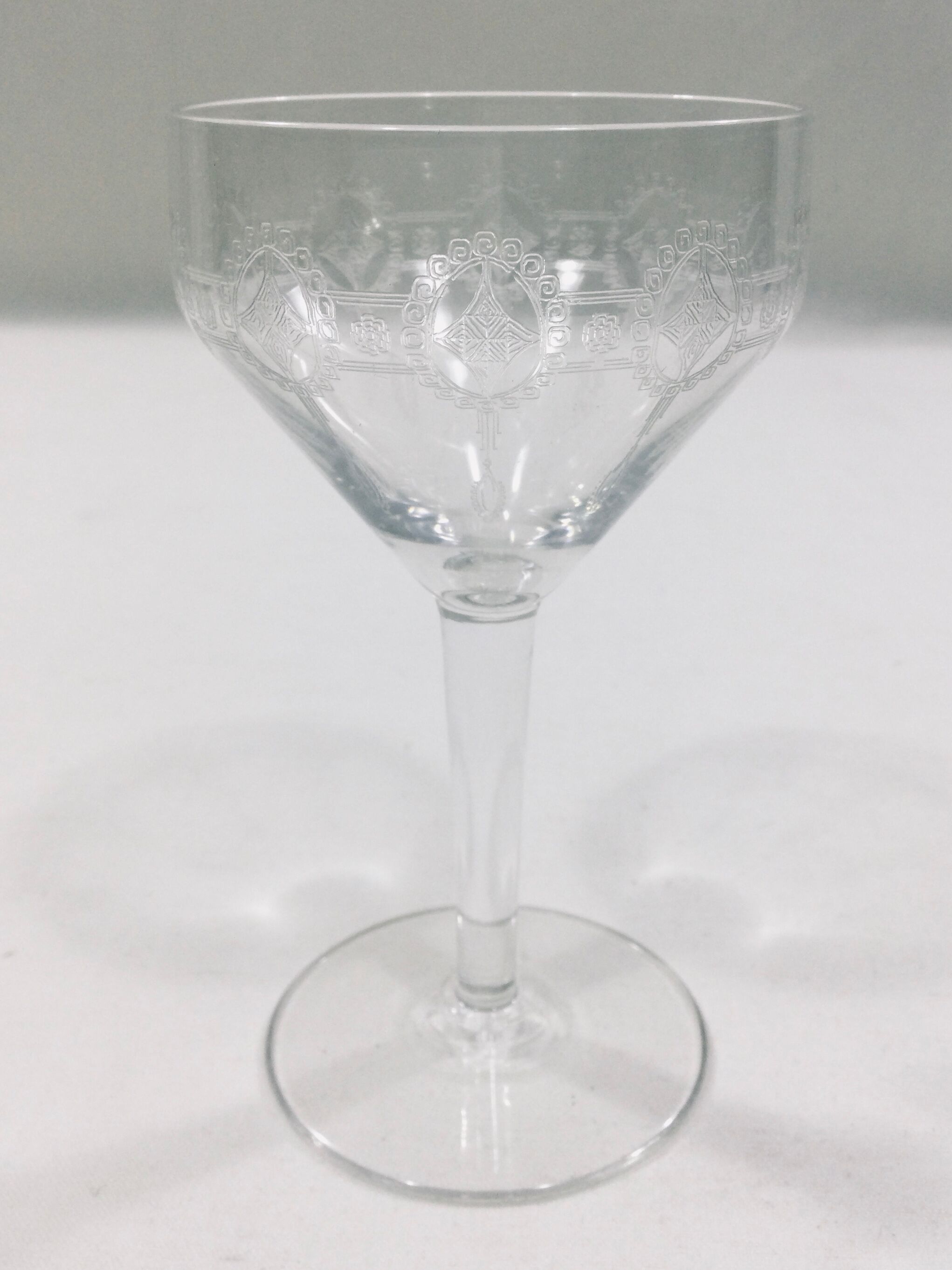 Art deco crystal glass service