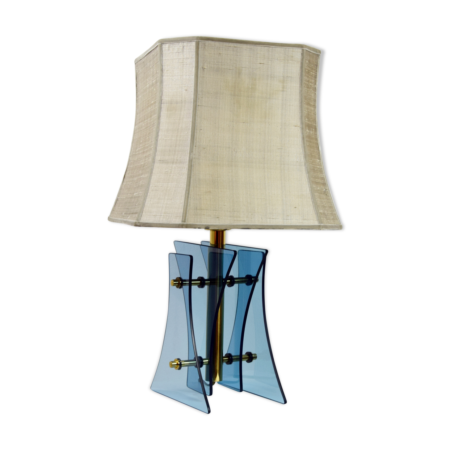 Lampe italienne, piètement en verre, années 60