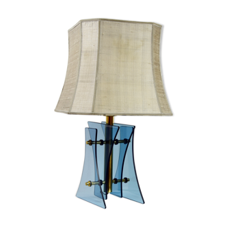 Lampe italienne, piètement en verre, années 60