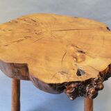 Coffee table elm tree trunk 70s