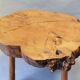 Table basse orme tronc d'arbre années 70