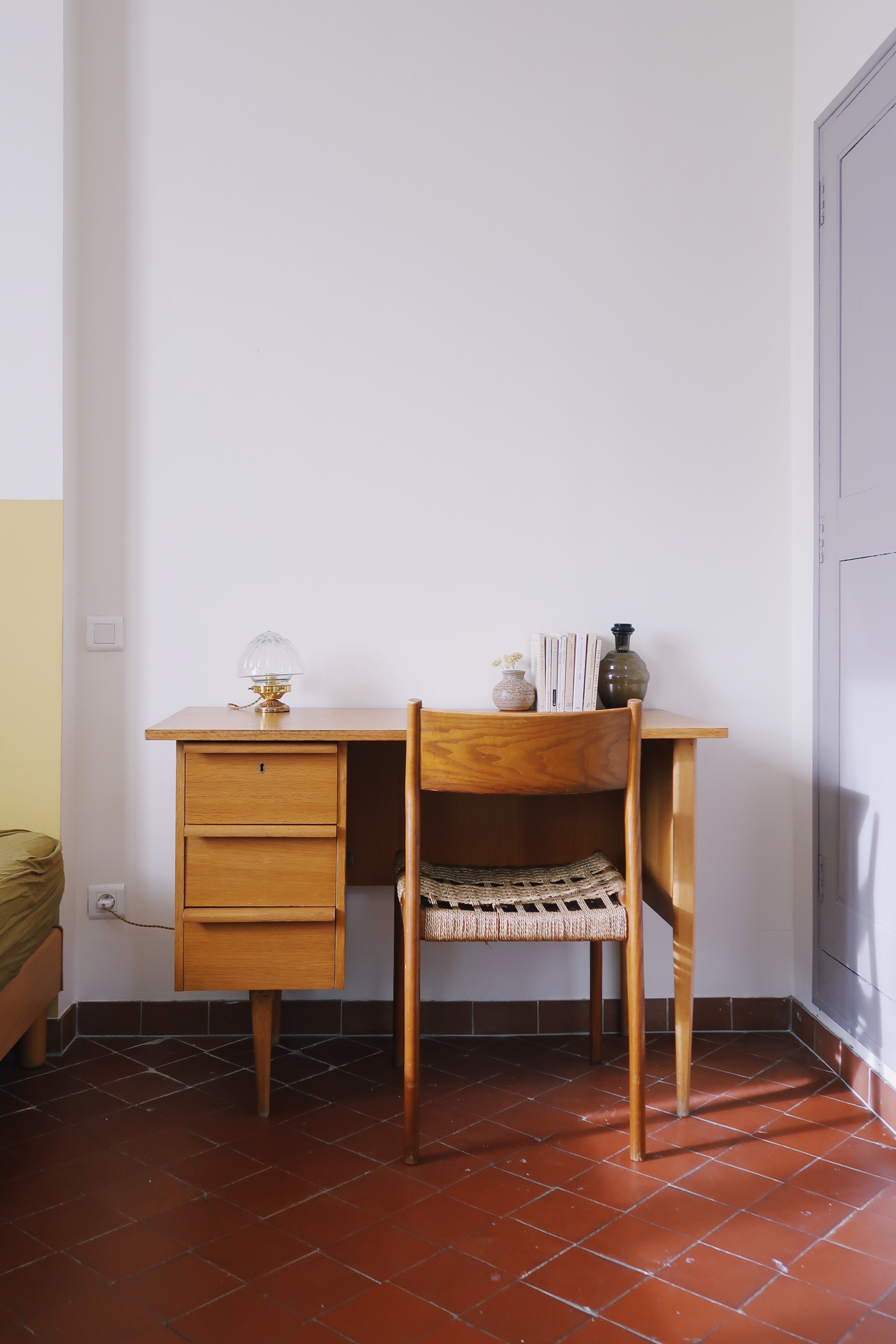 Scandinavian light wood desk