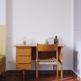 Scandinavian light wood desk